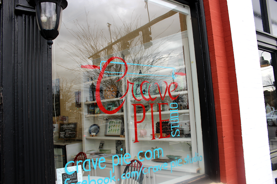 crave pie shop window